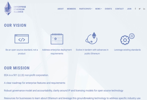 enterprise ethereum aliance