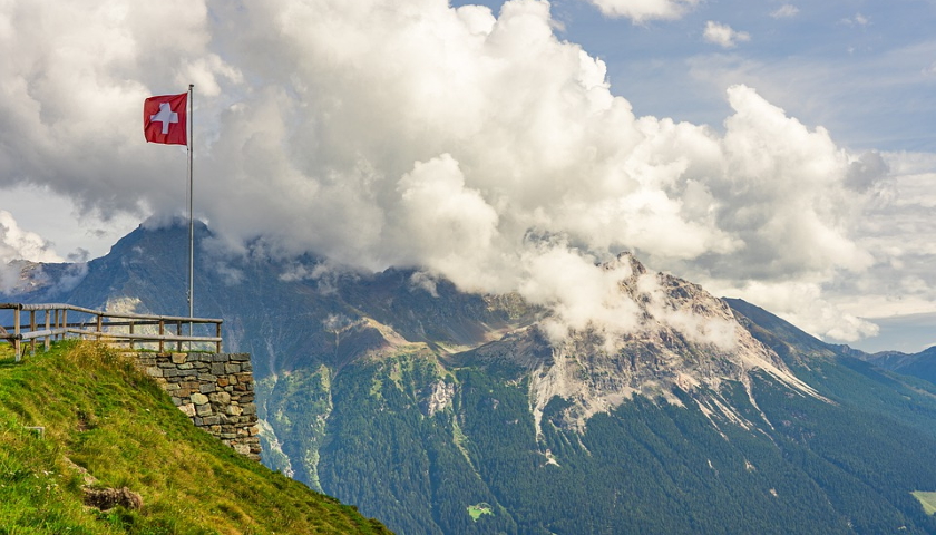 Mountains Swiss Flag