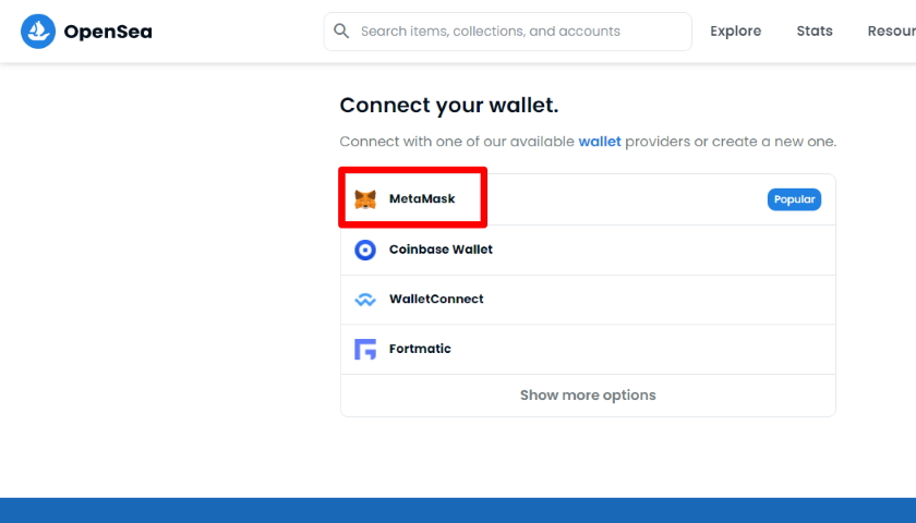 OpenSea Metamask