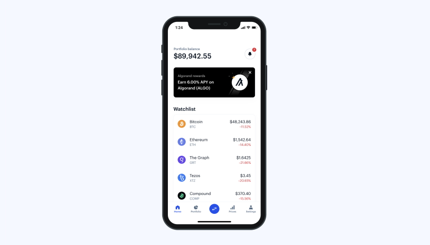 Coinbase product smartphone